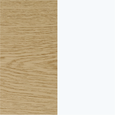 english oak on chalk white