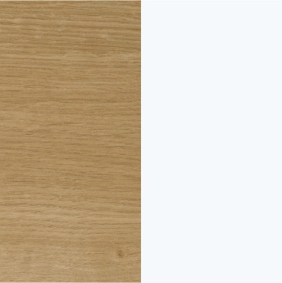 residence collection colour range - irish oak on chalk white