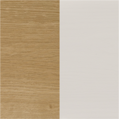 residence collection colour range - irish oak on grained white