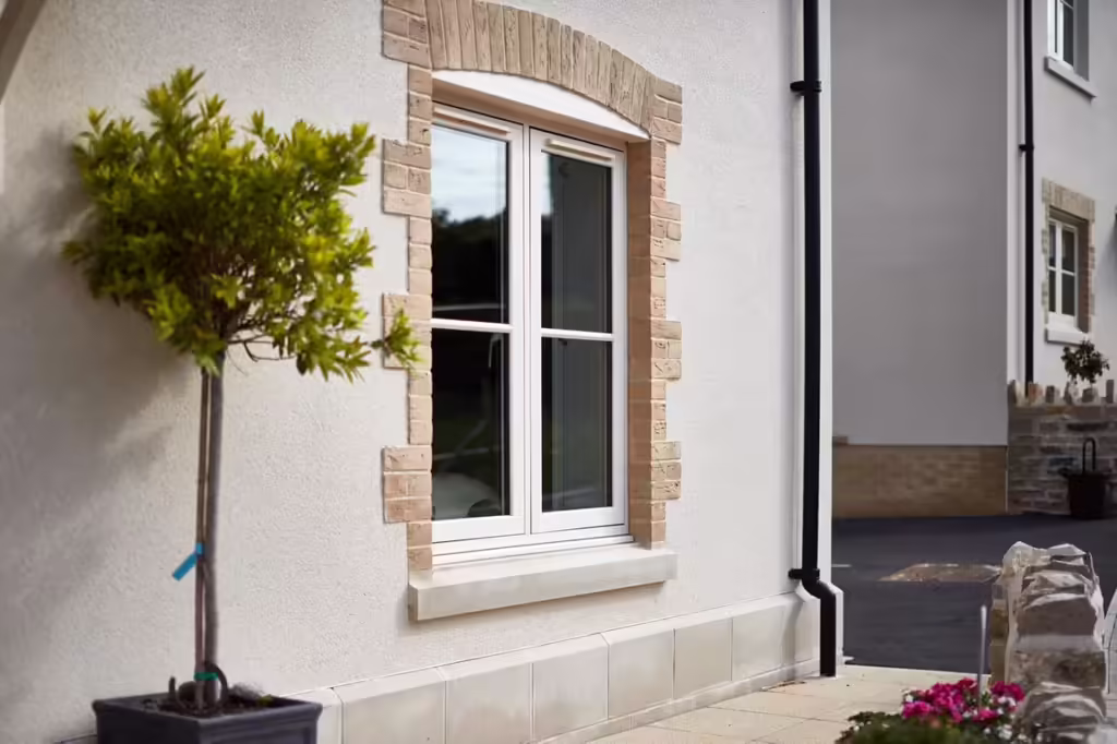 flush casement upvc window cream